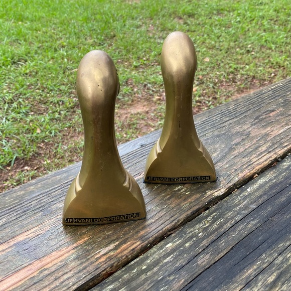 Mid Century Solid Brass Duck Bookends - Picture 5 of 6